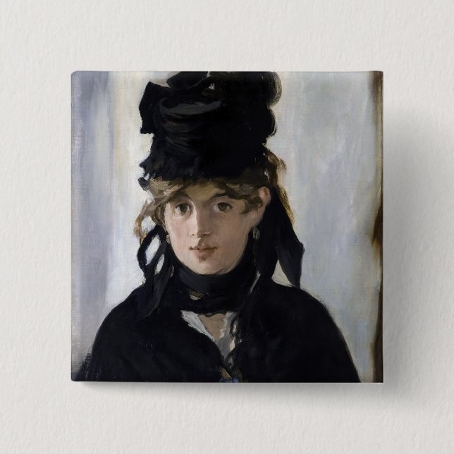 Manet - Berthe Morisot med en bukett violer Knapp (Framsida)