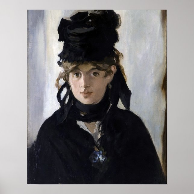 Manet - Berthe Morisot med en bukett violer Poster (Framsidan)