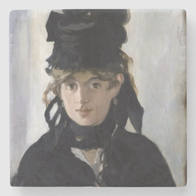 Manet - Berthe Morisot med en bukett violer Stenunderlägg (Framsidan)