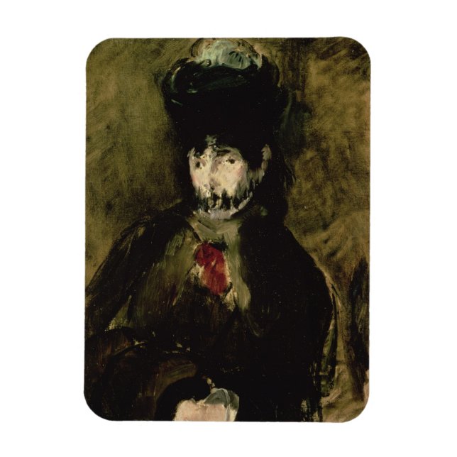 Manet | Berthe Morisot Wearing a Veil, 1872 Magnet (Vertikal)