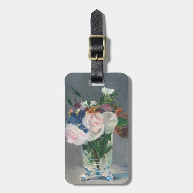 Manet | blommar i en Crystal vas, c.1882 Bagagebricka (Vertikal Framsida)