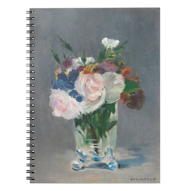 Manet | Blommor i Crystal Vas, c.1882 Anteckningsbok Med Spiral (Framsidan)