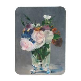 Manet Blommor i Crystal Vas, c.1882 Magnet
