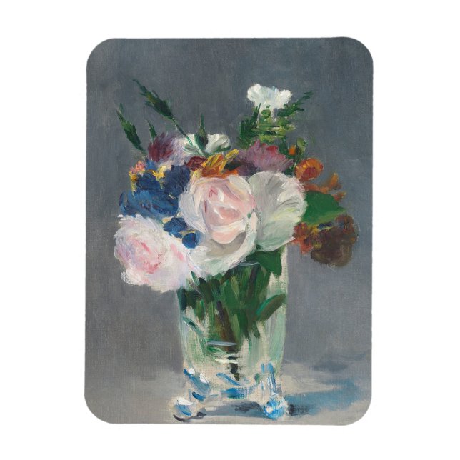 Manet | Blommor i Crystal Vas, c.1882 Magnet (Vertikal)