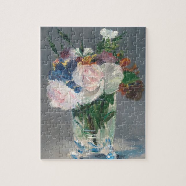 Manet | Blommor i Crystal Vas, c.1882 Pussel (Vertikal)