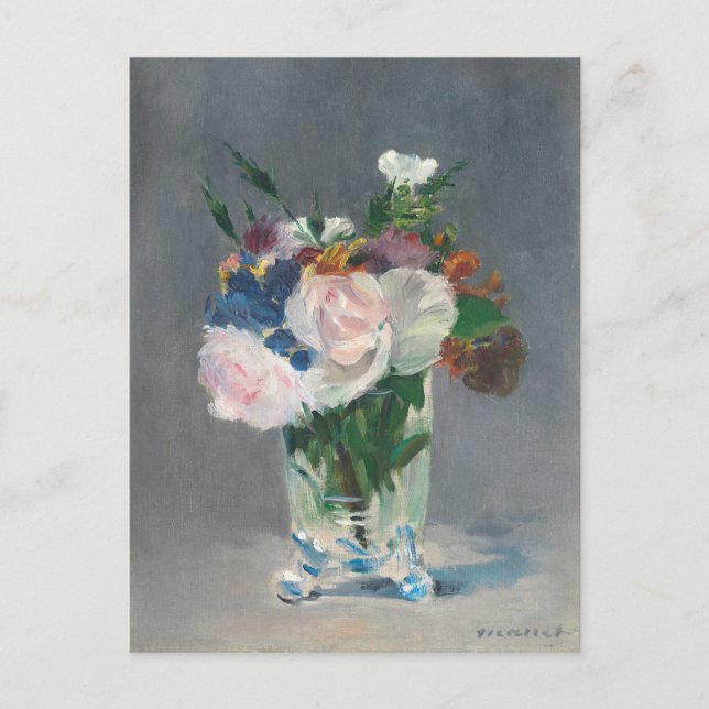 Manet | Blommor i Crystal Vas, c.1882 Vykort (Framsida)