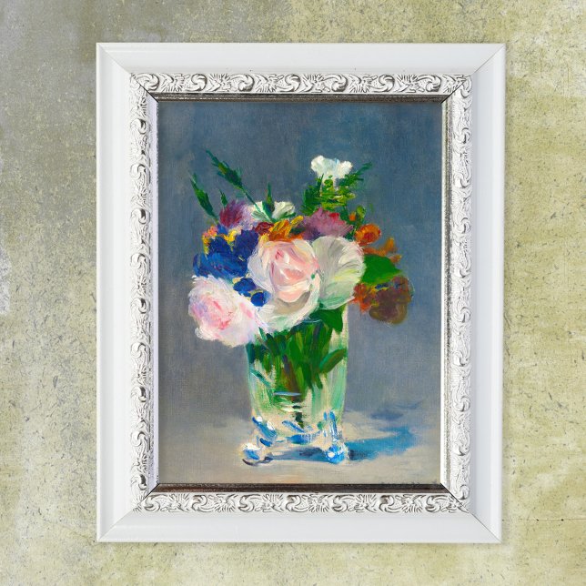 Manet Blommor i en kristallvas Poster (Skapare uppladdad)
