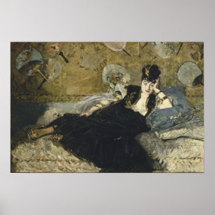 Manet - Dam med Fläkt, (Nina De Calais) Poster