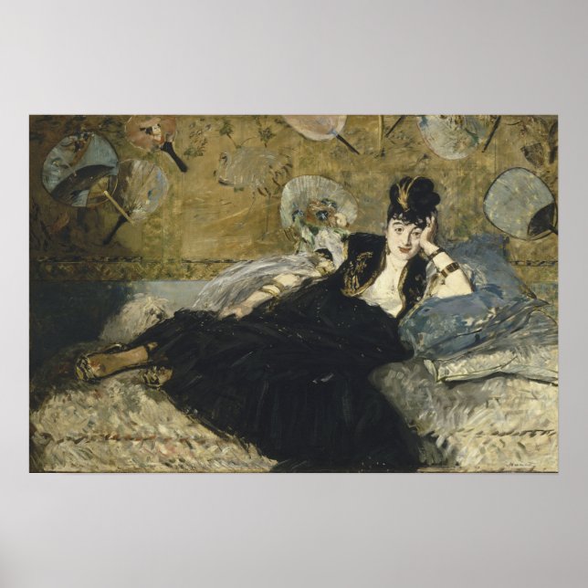 Manet - Dam med Fläkt, (Nina De Calais) Poster (Framsidan)