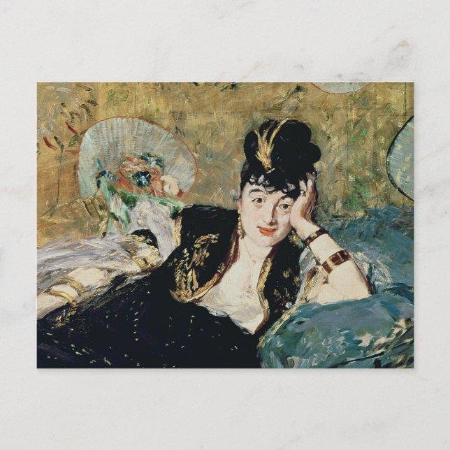 Manet | Dam med Fläkt Vykort (Framsida)