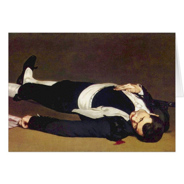 Manet död Matador vykort Hälsningskort (Framsidan Horizontal)