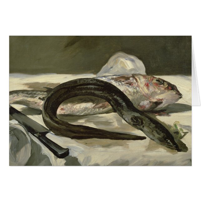 Manet | Eel och Red Mullet 1864 Hälsningskort (Framsidan Horizontal)