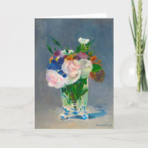 Manet Flowers i Crystal Vas