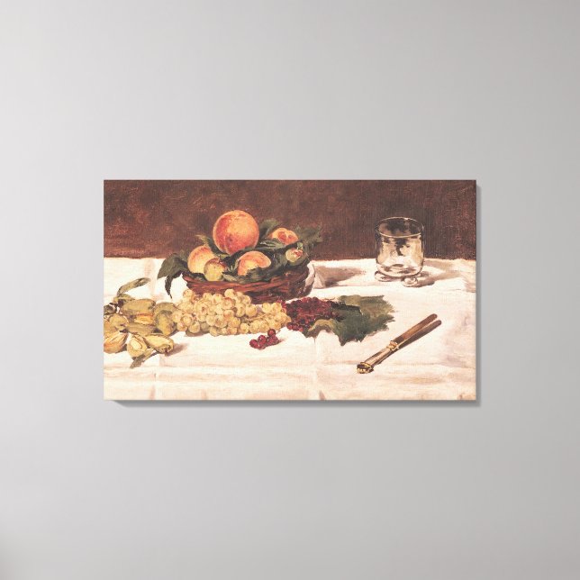 Manet | Fortsatt livslängd: Frukt på Bord, 1864 Canvastryck (Framsida)