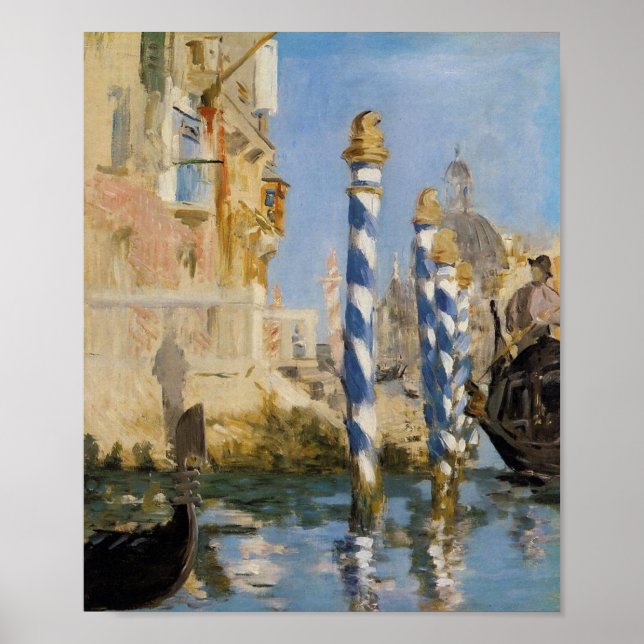 Manet, Grand Canal, Venedig Poster (Framsidan)