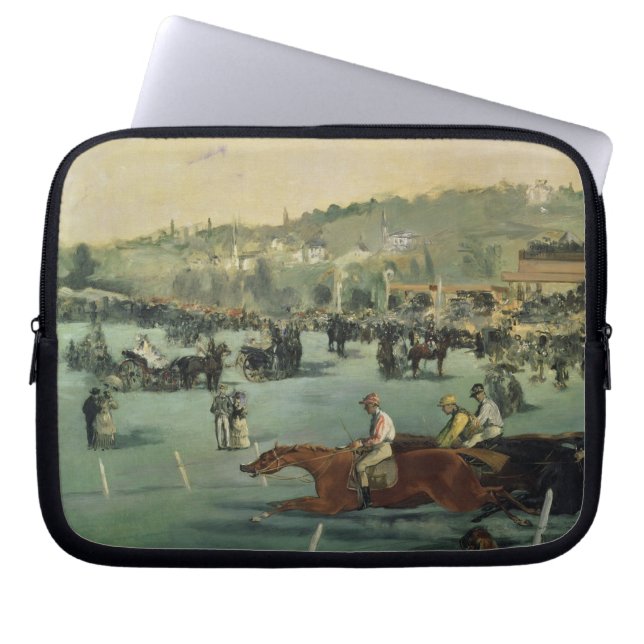 Manet | hästkapplöpning, 1872 laptop sleeve (Framsidan)