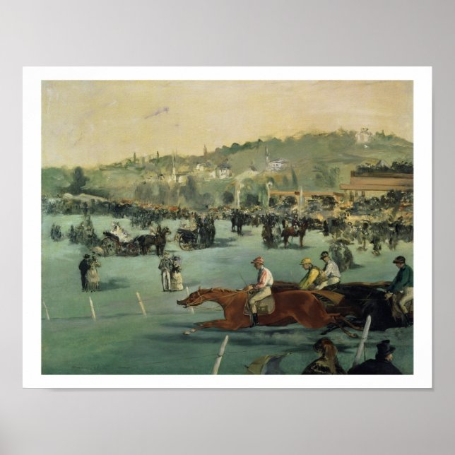 Manet | Horse Tävla, 1872 Poster (Framsidan)
