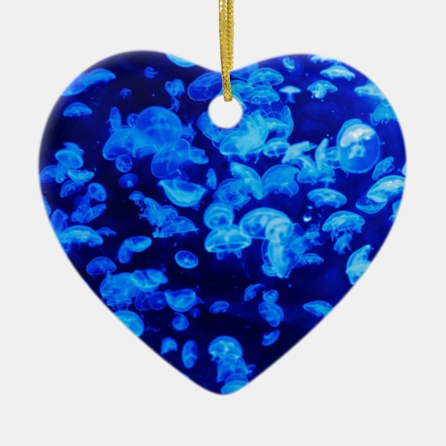 Manet i det djupblå havet julgransprydnad keramik (Framsidan)