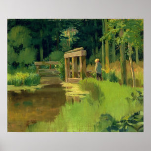 Manet i en parkera poster