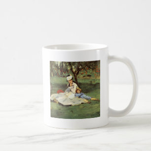 Manet Impressionist Fransk Family Garden Painting Kaffemugg