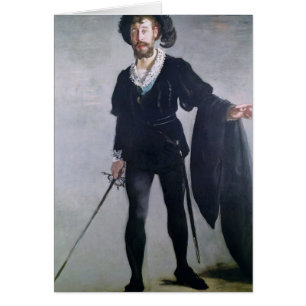 Manet Jean Baptiste Faure som Hamlet, 1877 Hälsningskort
