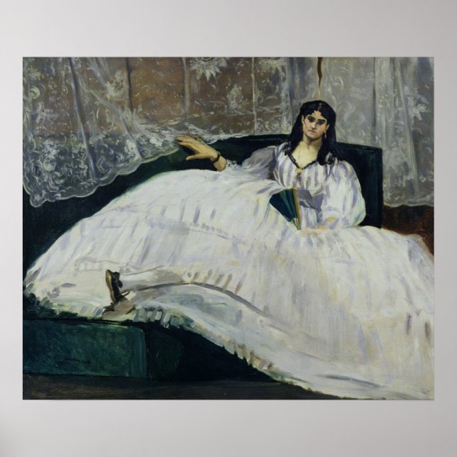 Manet | Jeanne Duval Porträtt, 1862 Poster (Framsidan)