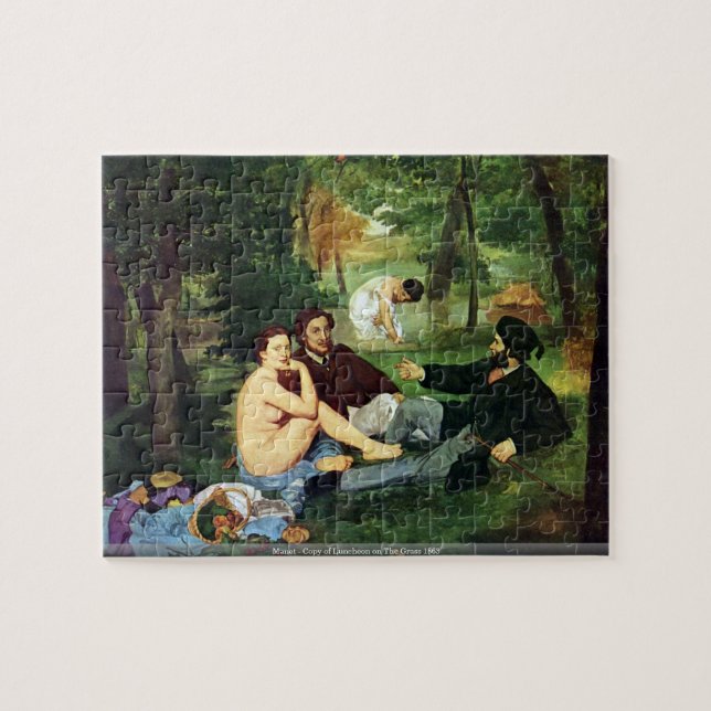 Manet - kopiera av luncheonen på gräset 1863 pussel (Horisontell)
