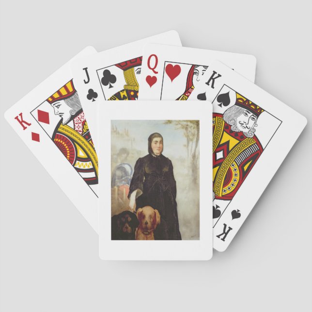 Manet | Kvinnor med Hundar, 1858 Casinokort (Baksidan)