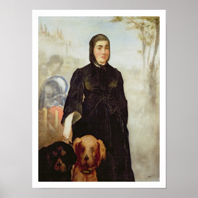 Manet | Kvinnor med Hundar, 1858 Poster (Framsidan)