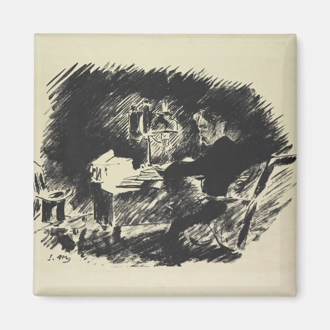 Manet | Le Corbeau 1875 Magnet (Framsidan)