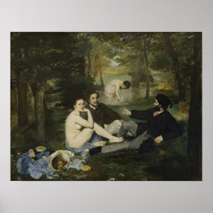 Manet - Luncheon på gräs Poster