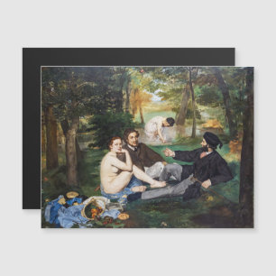 Manet - Luncheon på magnetkortet Grass