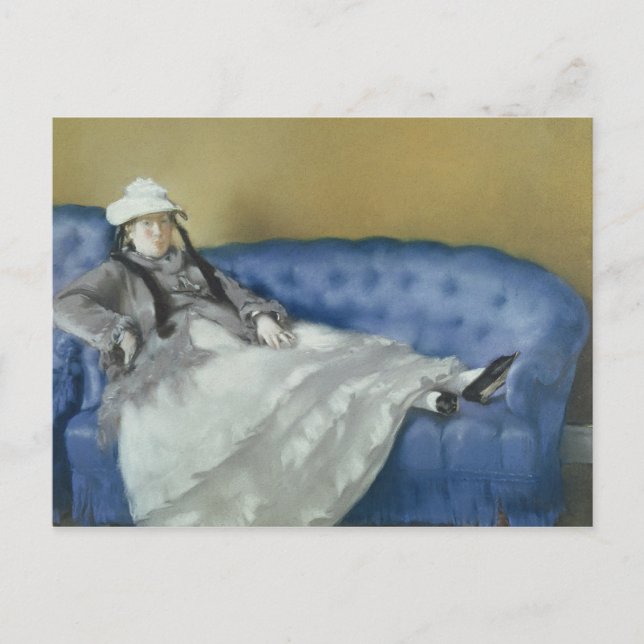 Manet | Madame Manet på Blue Soffa, 1874 Vykort (Framsida)