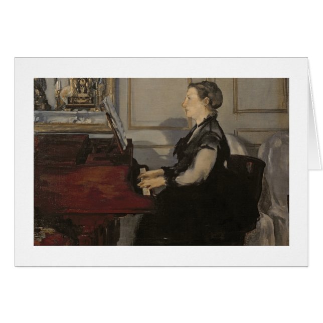 Manet | Madame Manet vid Piano, 1868 Hälsningskort (Framsidan Horizontal)