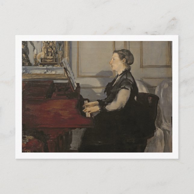 Manet | Madame Manet vid Piano, 1868 Vykort (Framsida)
