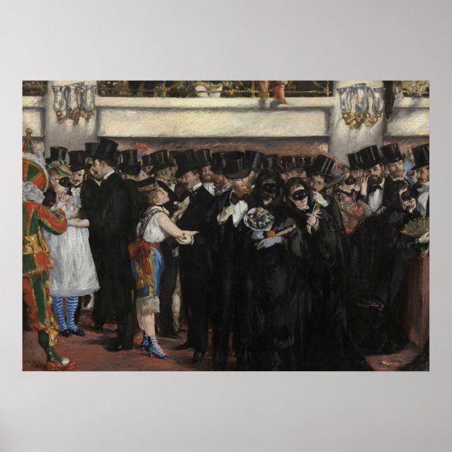 Manet | Mask Boll vid Opera 1873 Poster (Framsidan)