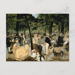 Manet   Musik i Tuileries Gardens, 1862 Vykort