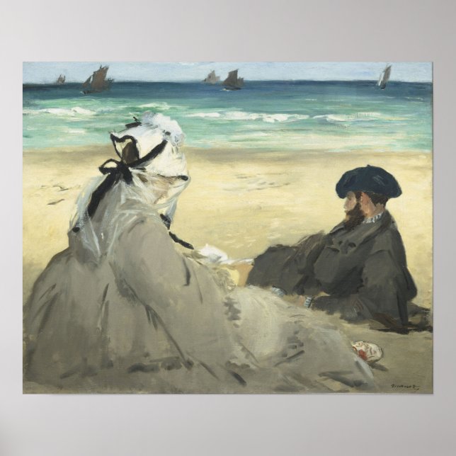Manet - på stranden poster (Framsidan)