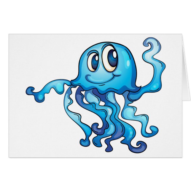 Manet på vit hälsningskort (Framsidan Horizontal)