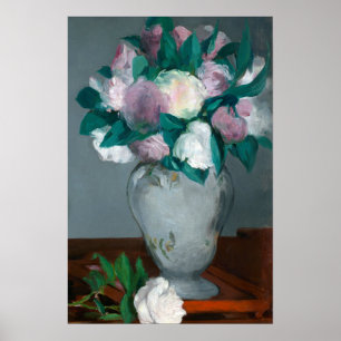 Manet Peonies Eventuellt Rosa Bouquet Flowers i A Poster