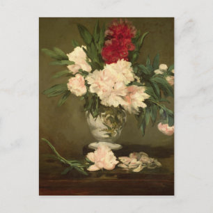 Manet   Peonies Vas på Small Pedestal 1864 Vykort