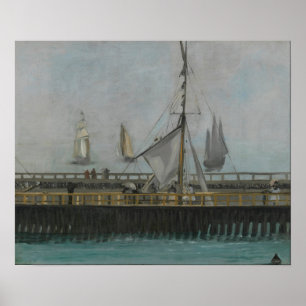 Manet - Pier at Boulogne Poster