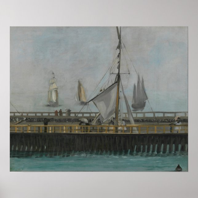 Manet - Pier at Boulogne Poster (Framsidan)