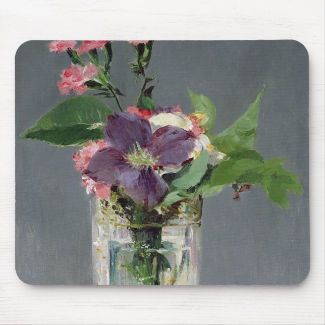 Manet | Pinks och Clematis i en Crystal vas, 1882 Musmatta (Framsidan)