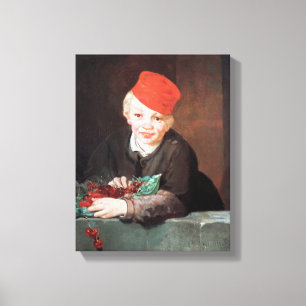 Manet pojken med körsbären, 1859 canvastryck