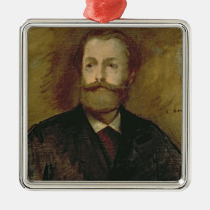 Manet porträtt av Antonin Proust c.1877-80 Julgransprydnad Metall