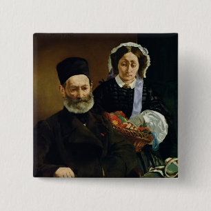 Manet porträtt av M och Mme Auguste Manet Knapp