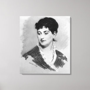 Manet porträtt av madamen Emile Zola, 1874 Canvastryck