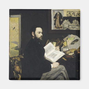 Manet   Porträtt i Emile Zola 1868 Magnet
