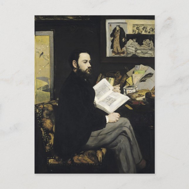 Manet | Porträtt i Emile Zola 1868 Vykort (Framsida)